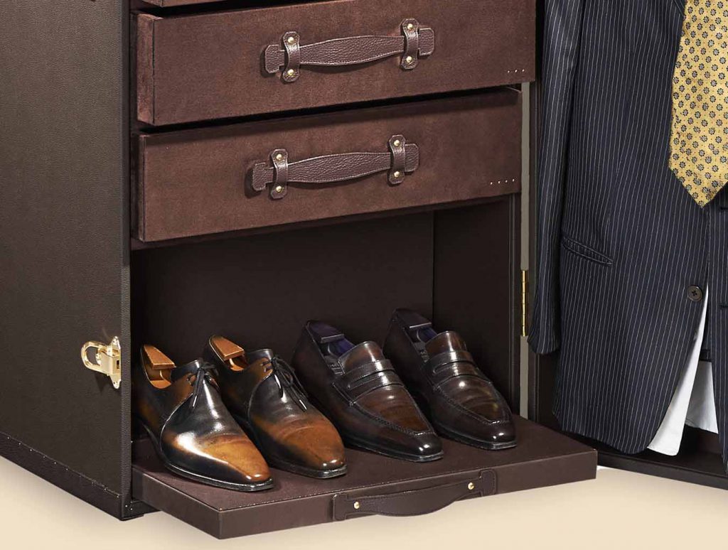 Westime wardrobe dressing shoes cloths watches trunk full sliding table